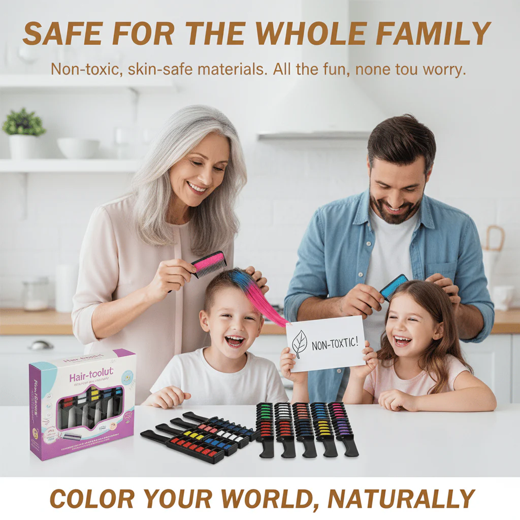 🎅Prévente de Noël - 50 % de réduction ✨Craie colorante temporaire pour cheveux - Sans cruauté