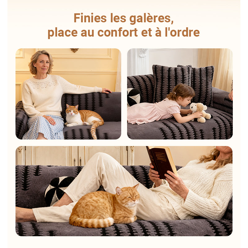 📢📢49% DE RÉDUCTION !!!✨Housse de canapé douce et antidérapante en peluche
