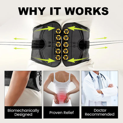 🌟 Ceinture Lombaire Adjustable - Soutien Dorsal Ergonomique