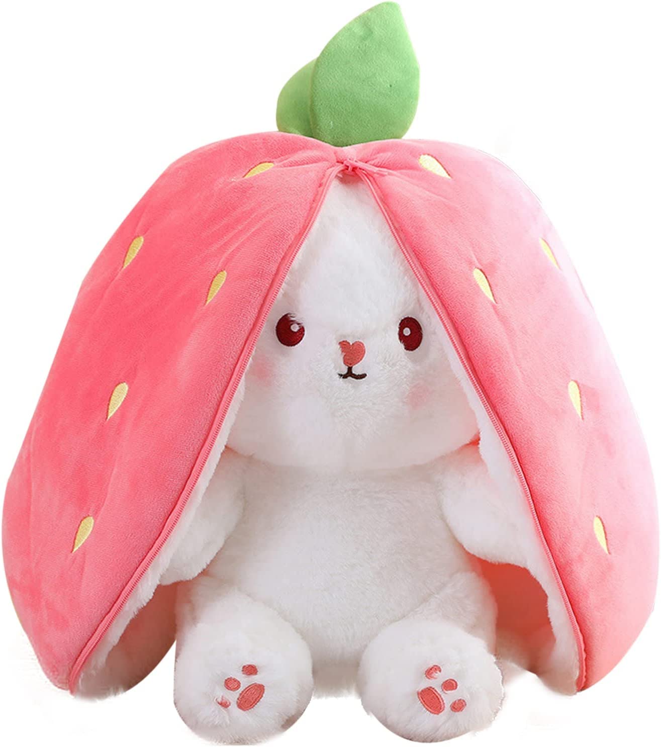 🍓 Promotion Éclair 🍓 Strawberry Bunny se transforme en petit lapin 🎀 Peluche fruitée trop mignonne 🐰
