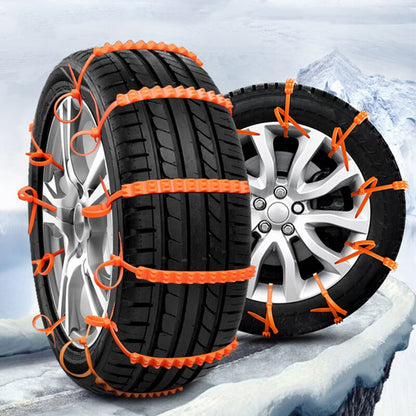🔥 Dernier Jour de Promo ! ✨ Chaînes Antidérapantes Voiture - Nylon Résistant à -35°C, Installation Express 10s, Sécurité Toutes Routes Glissantes ❄️🚗