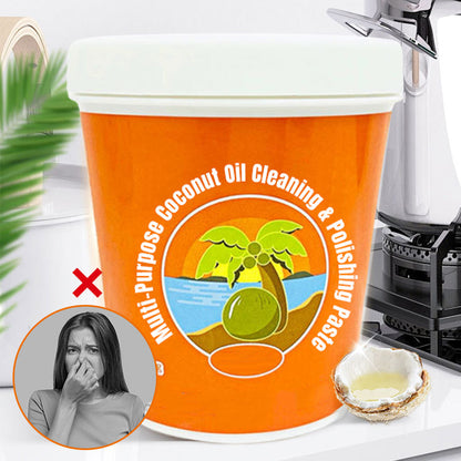 Pâte de nettoyage 🌿 & de polissage ✨ multi-usages à l'huile de coco 🥥💚