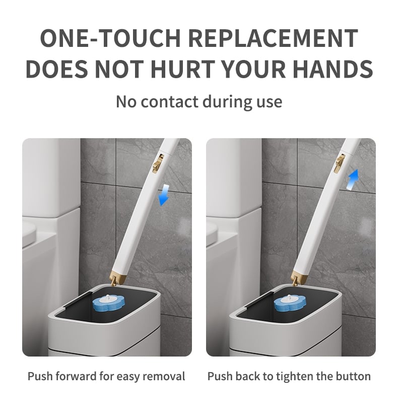 📢📢50 % de réduction !! ⏰ Ensemble de Brosses de Toilette Jetables à Fixation Murale – Hygiénique, Élégant & Gain de Place