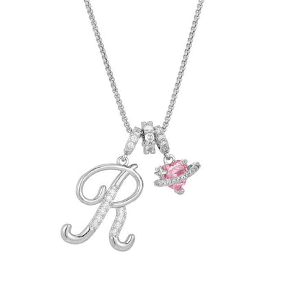 💖Dernier jour : 50 % de réduction ✨ Collier avec pendentif lettre de A à Z et trois breloques🎀