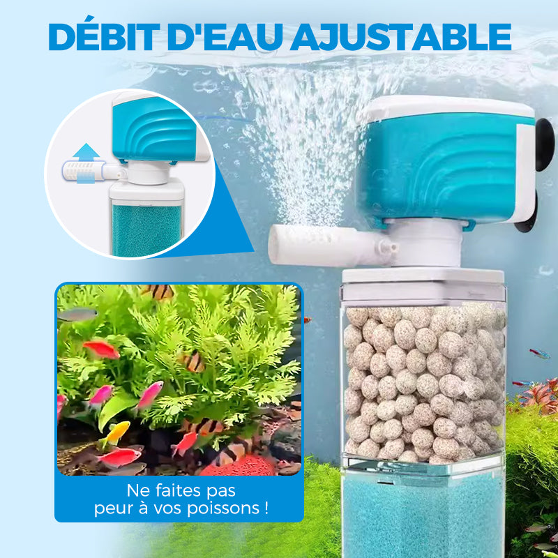 🐠 60% DE RÉDUCTION ! 💦 Filtre Aquarium Automatique - Élimine les Déchets et Mantient l'Eau Claire, Silencieux et Économique 🌊📦