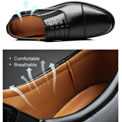👞 60% DE RÉDUCTION ! 💼 Chaussures de Ville Homme en Cuir Léger – Style Affaires Élégant, Semelle Antidérapante & Respirante ✨