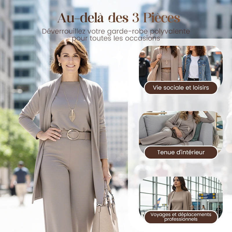 ⏰50% pour temps limité🍂Ensemble 3 Pièces Élégant - Confort Doux et Style Polyvalent 💼📦