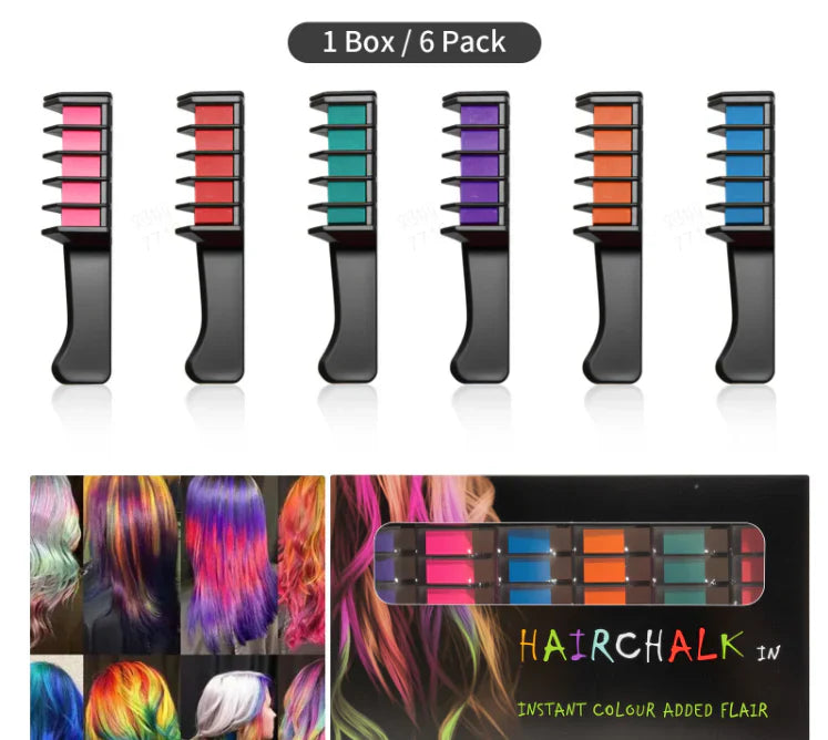 🎅Prévente de Noël - 50 % de réduction ✨Craie colorante temporaire pour cheveux - Sans cruauté