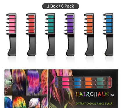 🎅Prévente de Noël - 50 % de réduction ✨Craie colorante temporaire pour cheveux - Sans cruauté