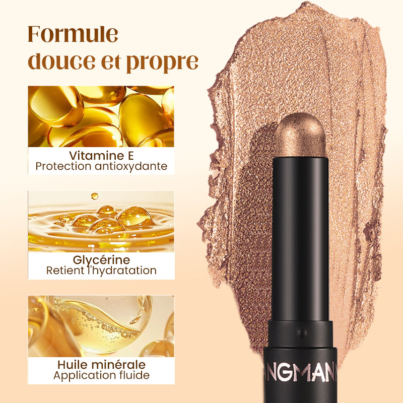 ✨PLUS DE 50 000 UNITÉS VENDUES ! 🎁8 couleurs de fards à paupières pailletés en stick, waterproof, longue tenue et multi-usage