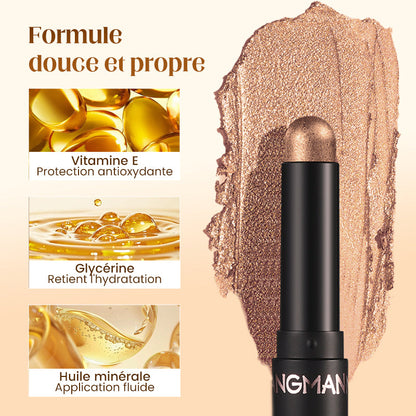 ✨PLUS DE 50 000 UNITÉS VENDUES ! 🎁8 couleurs de fards à paupières pailletés en stick, waterproof, longue tenue et multi-usage