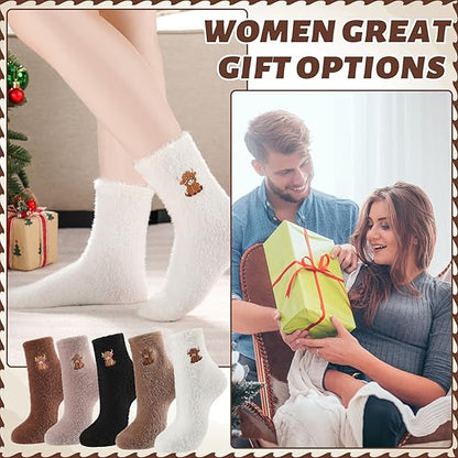 🔥Chaussettes douillettes brodées pour femmes avec motif de vache des Highlands