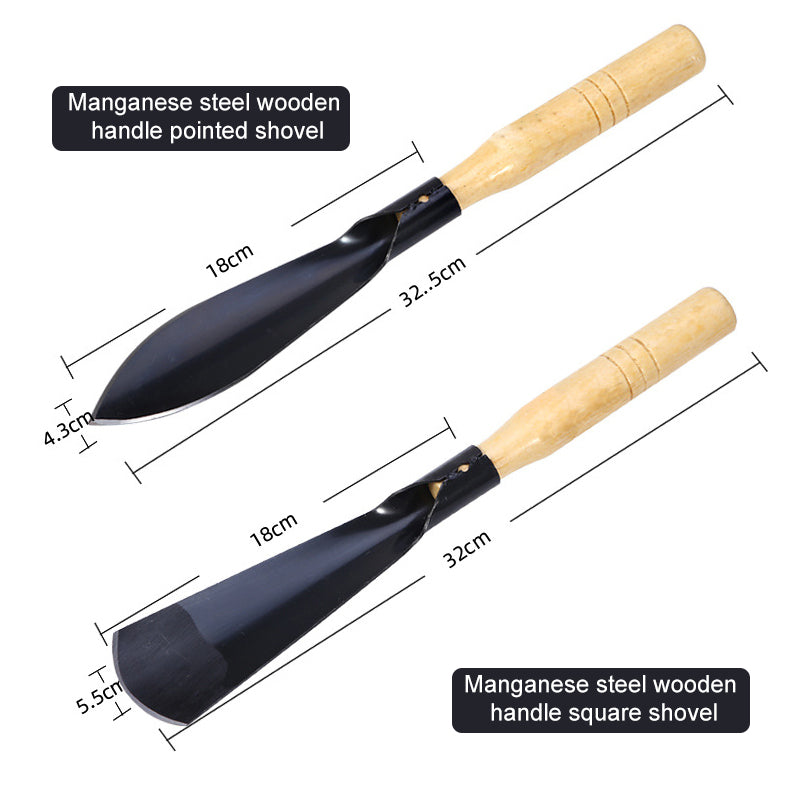 Outils de jardinage – Pelle à désherber, Transplantoir et Râteau