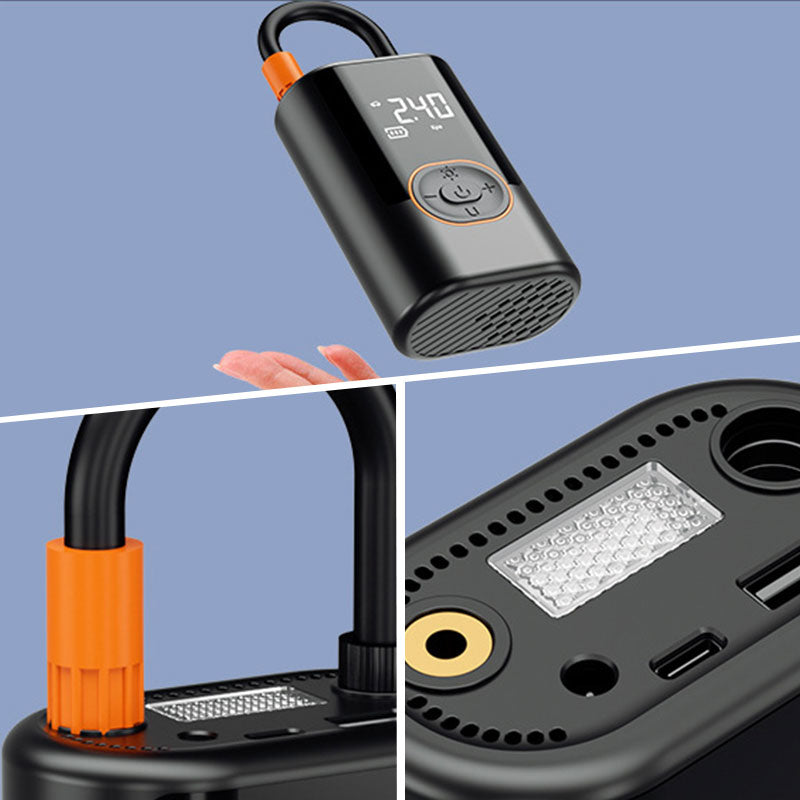 Gonfleur de Pneus de Voiture Portable Multifonction avec Lumière