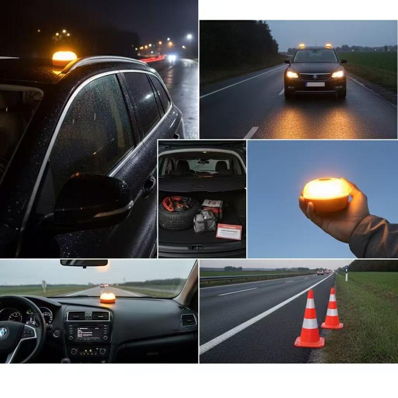Bande lumineuse stroboscopique V16 avec aimant puissant à la base de la batterie
