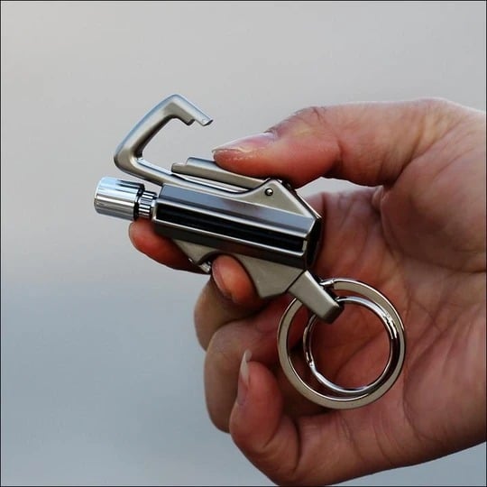 🔥Porte-clés Briquet à Silex💖Étanche, Rechargeable & 10 000 Utilisations | Idéal Survie, Camping & Cadeau