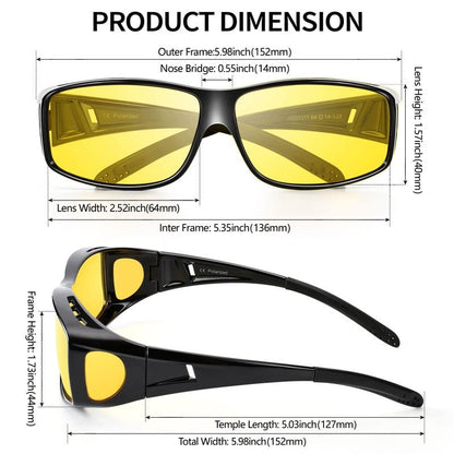 🕶️55% DE RÉDUCTION MAINTENANT🎁Lunettes de Conduite Nuit - Verres Polarisés & Anti-Reflets, Vision Claire et Sécurisée pour la Nuit ✨