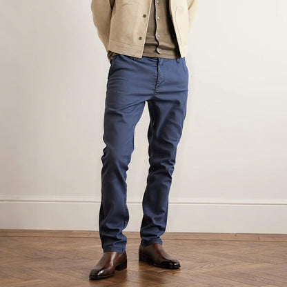 👖Pantalon slim décontracté pour homme, couleur unie + ceinture