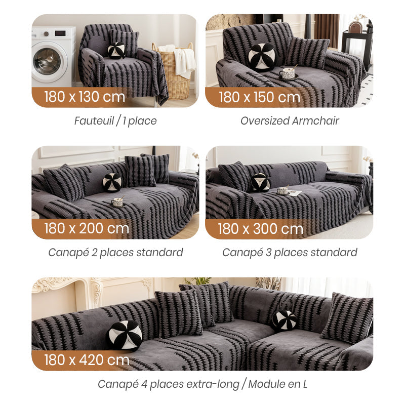 📢📢49% DE RÉDUCTION !!!✨Housse de canapé douce et antidérapante en peluche