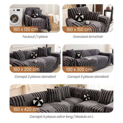 📢📢49% DE RÉDUCTION !!!✨Housse de canapé douce et antidérapante en peluche