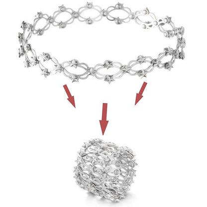 💕50% de réduction🎁Cadeau parfait : Bracelet transformable avec breloque CZ étincelante 💎