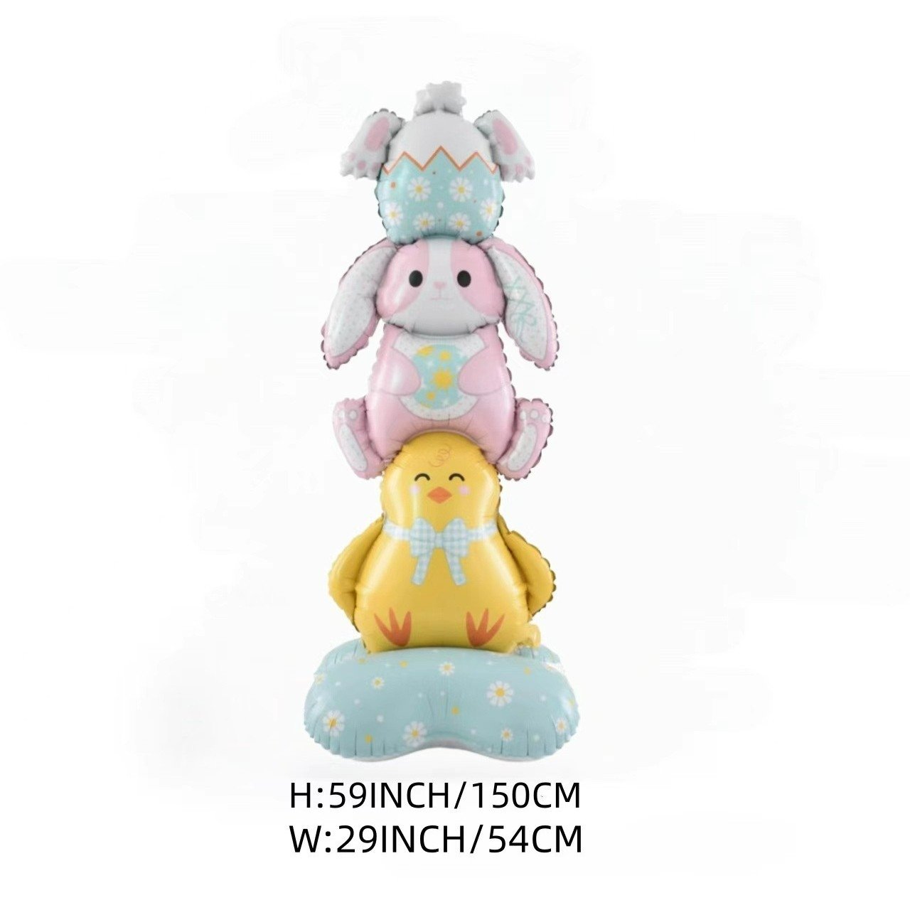 🐰 50% DE RÉDUCTION ! 🎉 Ballons 3D sur Pied pour Pâques – Géants Lapin/Carotte/Poussin/Œuf – Décoration Festive, Gonflage à l'Air & Parfait pour Enfants/Jardin 🌷
