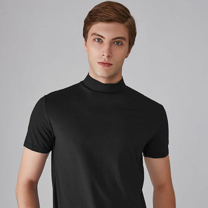 🔈🔈 Soldes 2026 - 50 % DE RÉDUCTION 🎁 T-shirt slim fit à col montant pour homme