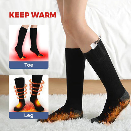 Chaussettes chauffantes rechargeables