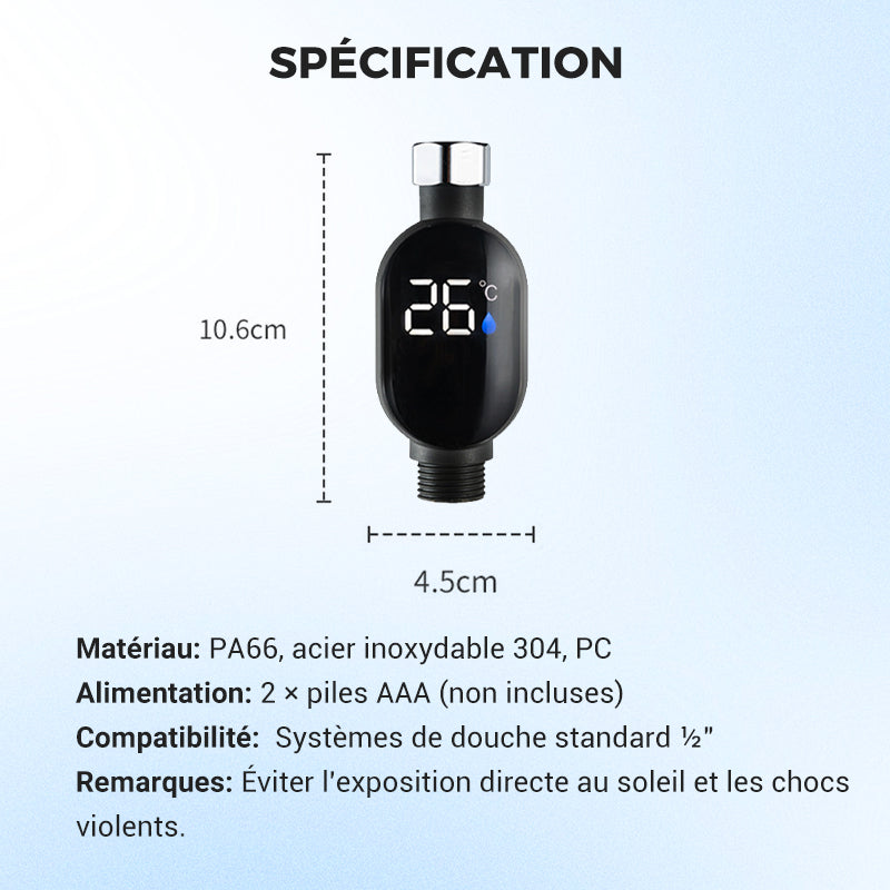 💧Douche thermometer🌡️ Plus de devinettes - Température instantanée ! 🚿