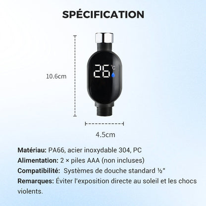💧Douche thermometer🌡️ Plus de devinettes - Température instantanée ! 🚿