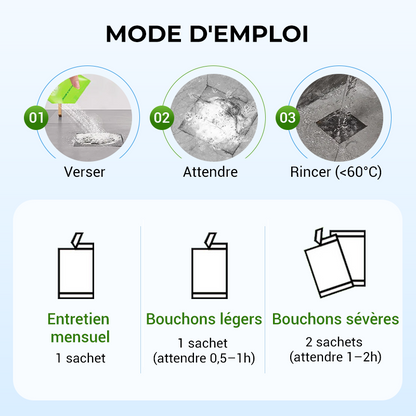 🔥Achetez-en 1 et obtenez-en 1 gratuitement🔥Poudre puissante pour le curage des tuyaux