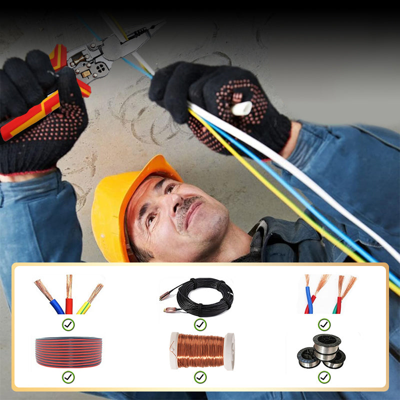 ✅Pince à Dénuder 8-en-1 avec Testeur de Tension🧰