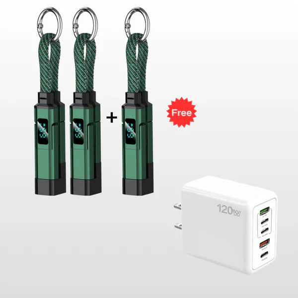 🔥PROMOTION EXCEPTIONNELLE : 50 % DE RÉDUCTION🔥Câble de recharge 4-en-1 avec écran numérique et porte-clés
