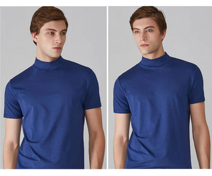 🔈🔈 Soldes 2026 - 50 % DE RÉDUCTION 🎁 T-shirt slim fit à col montant pour homme
