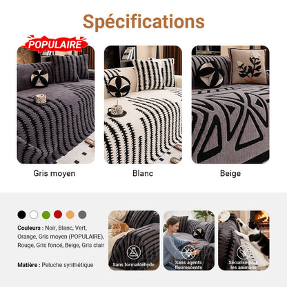 📢📢49% DE RÉDUCTION !!!✨Housse de canapé douce et antidérapante en peluche