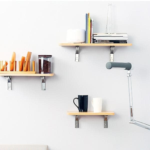 🛠️ 50% DE RÉDUCTION ! 📦 Supports d‘Étagère Pliants DIY – Installation Facile, Gain de Place & Ajustables 🔩