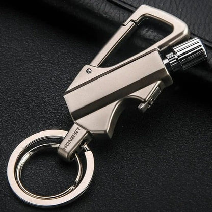 🔥Porte-clés Briquet à Silex💖Étanche, Rechargeable & 10 000 Utilisations | Idéal Survie, Camping & Cadeau