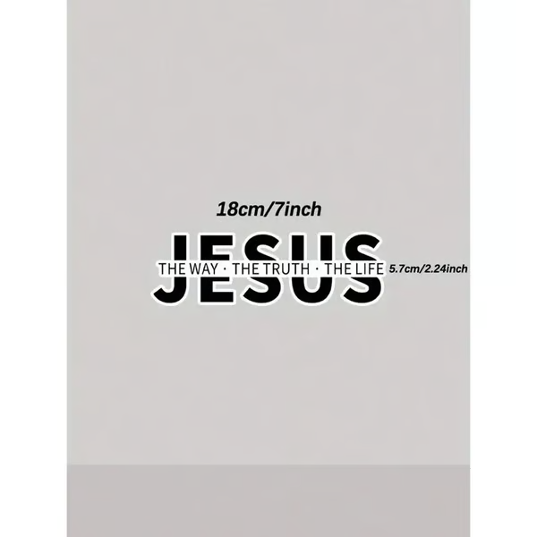 💗✝️ “Jesus-The Way·The Truth·The Life” Autocollant chrétien en vinyle pour voiture