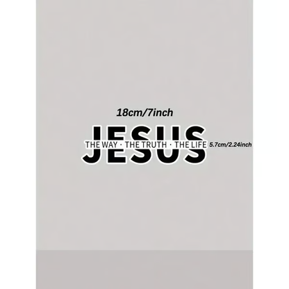💗✝️ “Jesus-The Way·The Truth·The Life” Autocollant chrétien en vinyle pour voiture