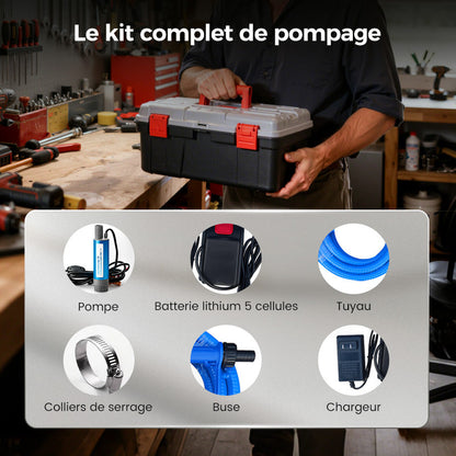 🔈🔈51 % DE RÉDUCTION ! 🔋✨ Ensemble Pompe à Huile et Eau Haute Puissance – Performances Élevées, Portable & Multifonctionnelle 💪