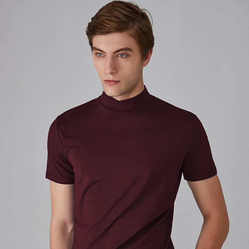 🔈🔈 Soldes 2026 - 50 % DE RÉDUCTION 🎁 T-shirt slim fit à col montant pour homme