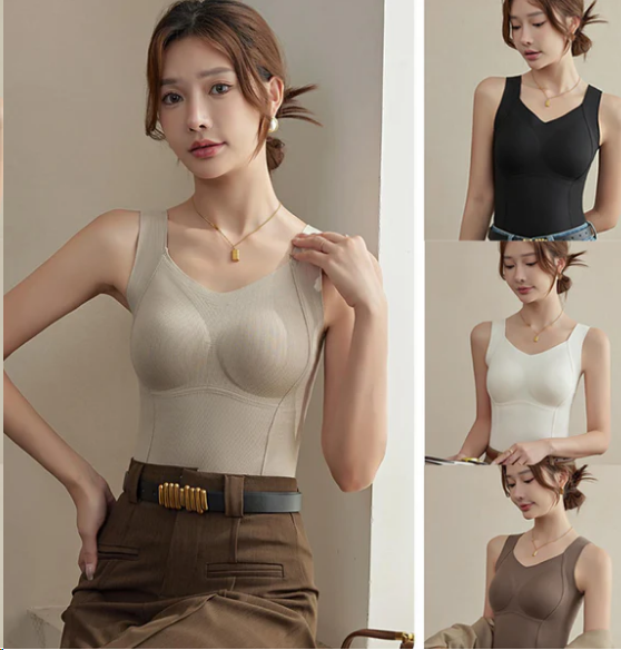 🎊Vente spéciale du Nouvel An🎊Débardeurs thermiques pour femmes avec soutien-gorge intégré