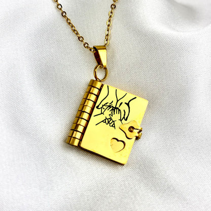 👑✨Collier de livre My Little Star pour fille, cadeau d'anniversaire et de remise de diplôme, bijoux d'amour❤️