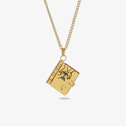 👑✨Collier de livre My Little Star pour fille, cadeau d'anniversaire et de remise de diplôme, bijoux d'amour❤️