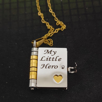 👑✨Collier de livre My Little Star pour fille, cadeau d'anniversaire et de remise de diplôme, bijoux d'amour❤️