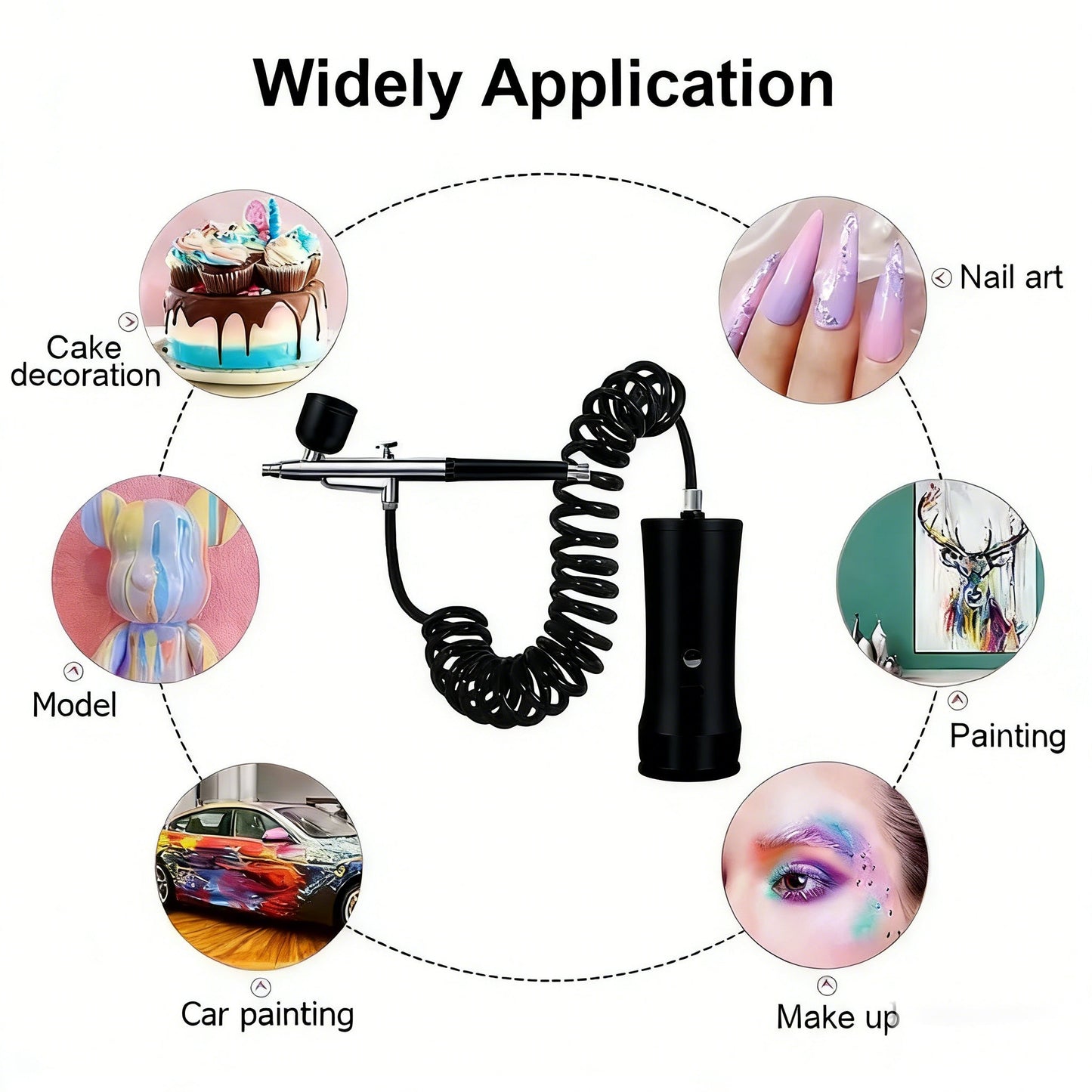 🎨 Kit d’aérographe sans fil avec compresseur – Idéal pour maquillage, modélisme, art et customisation