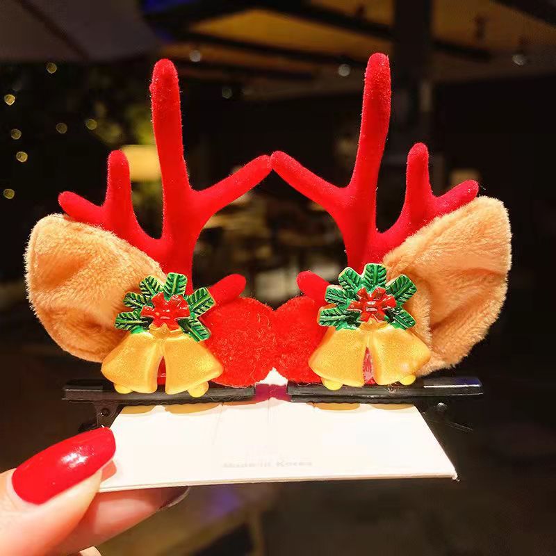 Vente chaude de noël- Barrettes de Noël en bois de renne