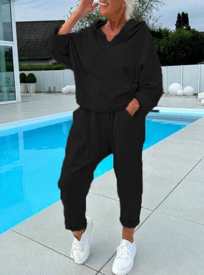 💎 60% DE RÉDUCTION ! 💎 Le Set Tendance 2026 – Sweat à Capuche & Pantalon Coordonnés, Monochrome Élégant, Confort Lounge + Style Urbain