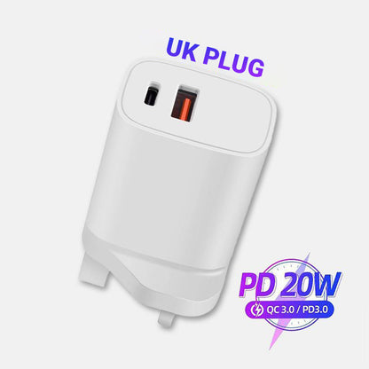 20W Chargeur Rapide à Deux Ports