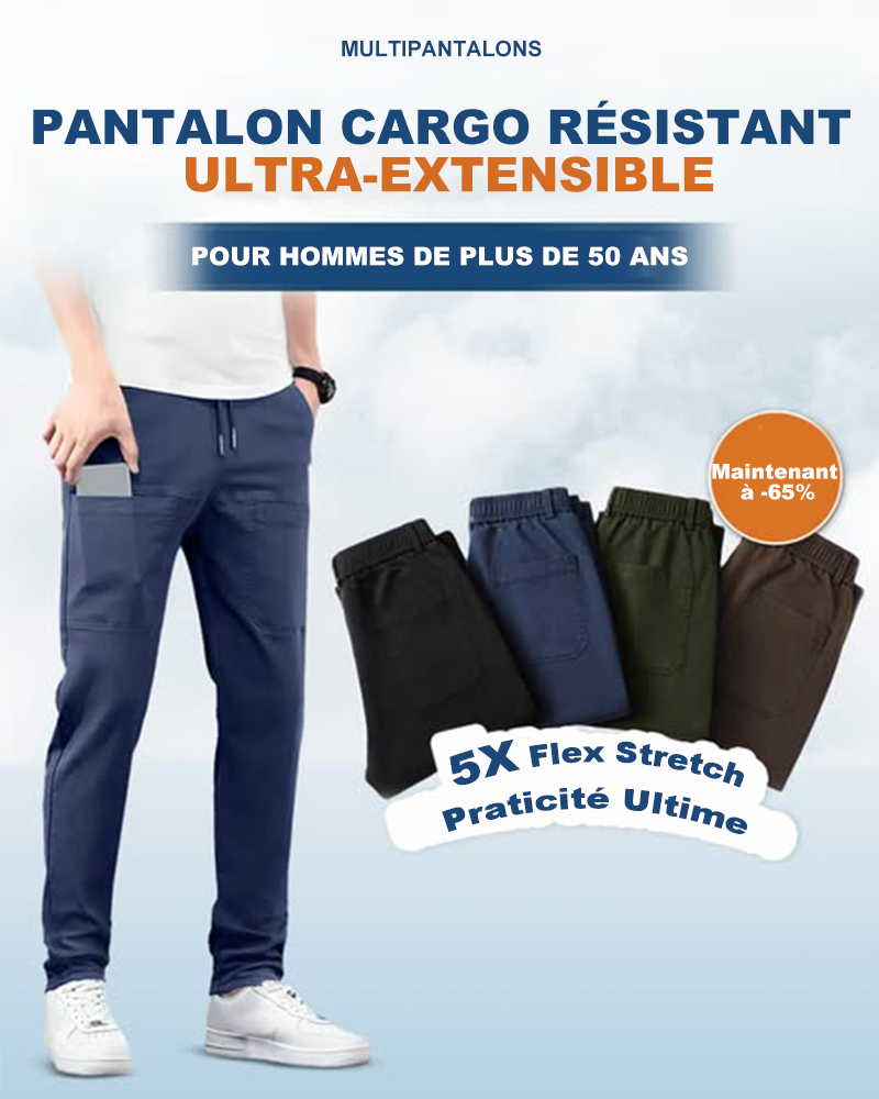 💥Dernier jour de soldes 50 % DE RÉDUCTION🏆MultiPants – Pantalon cargo résistant et extensible avec multiples poches